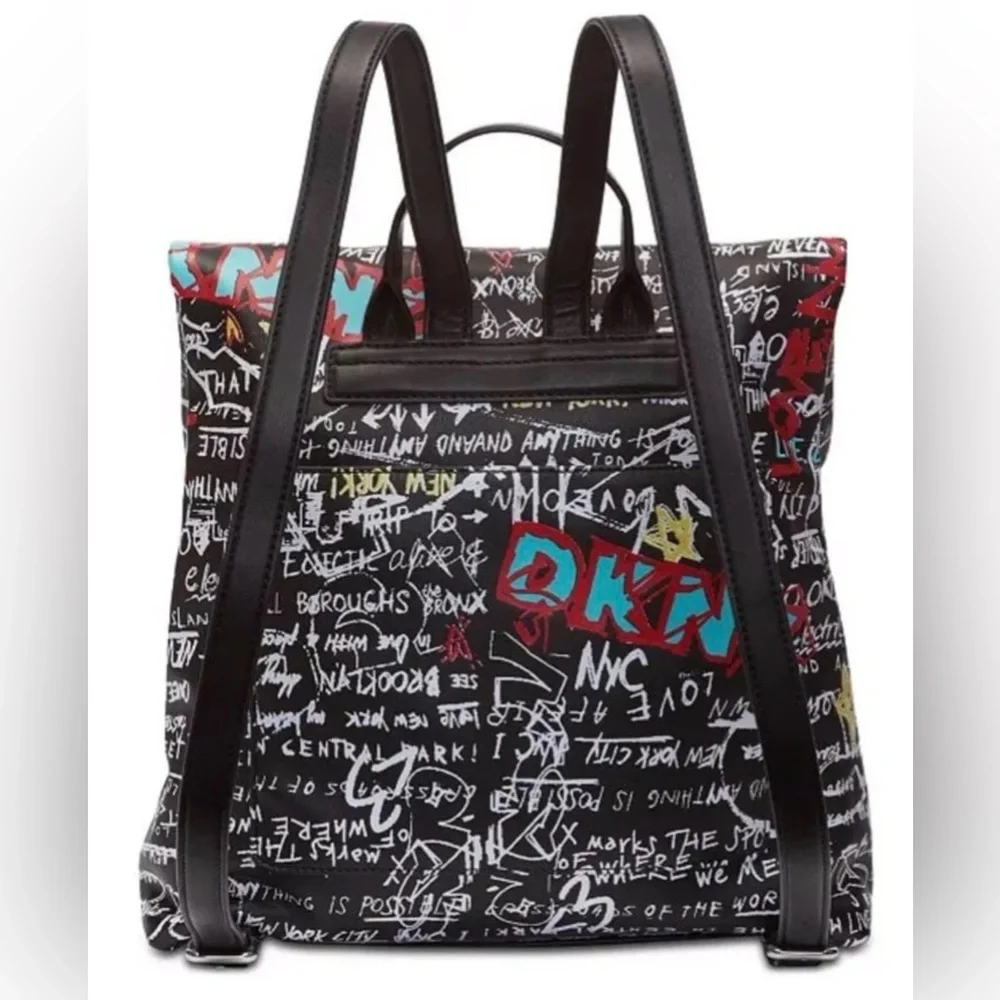 DKNY GRAFFITI BACKPACK HANDBAG